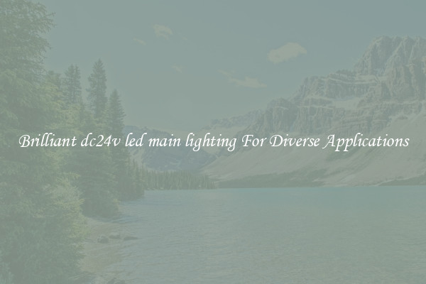 Brilliant dc24v led main lighting For Diverse Applications