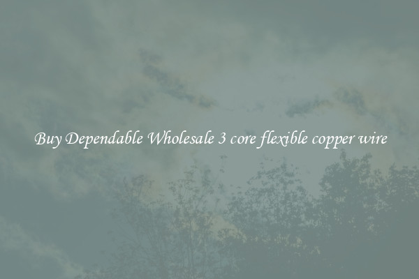 Buy Dependable Wholesale 3 core flexible copper wire