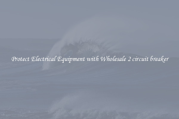 Protect Electrical Equipment with Wholesale 2 circuit breaker