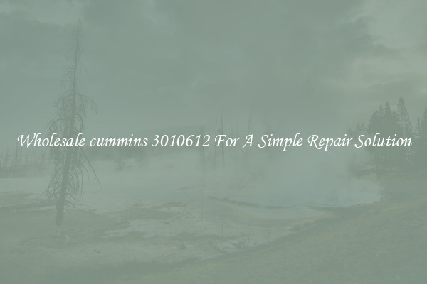 Wholesale cummins 3010612 For A Simple Repair Solution