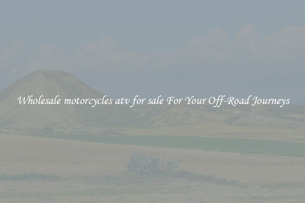 Wholesale motorcycles atv for sale For Your Off-Road Journeys