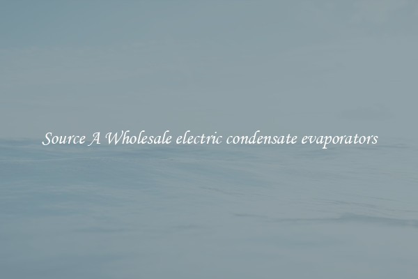 Source A Wholesale electric condensate evaporators