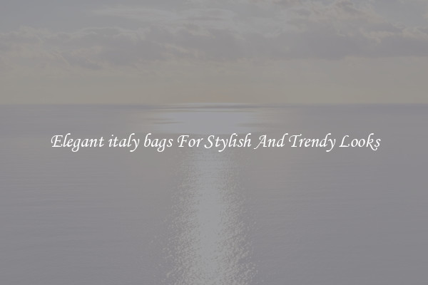 Elegant italy bags For Stylish And Trendy Looks